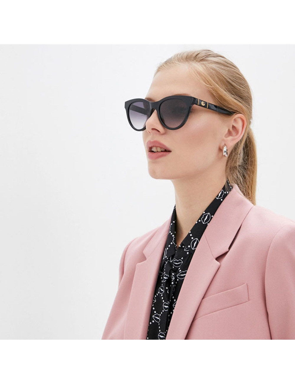 NEW GUCCI GG0763S 001 Black Gray Gradient Cat Eye Women Sunglasses Gucci | Accessories | New Gucci Gg763s00 Black Gray  main image 3
