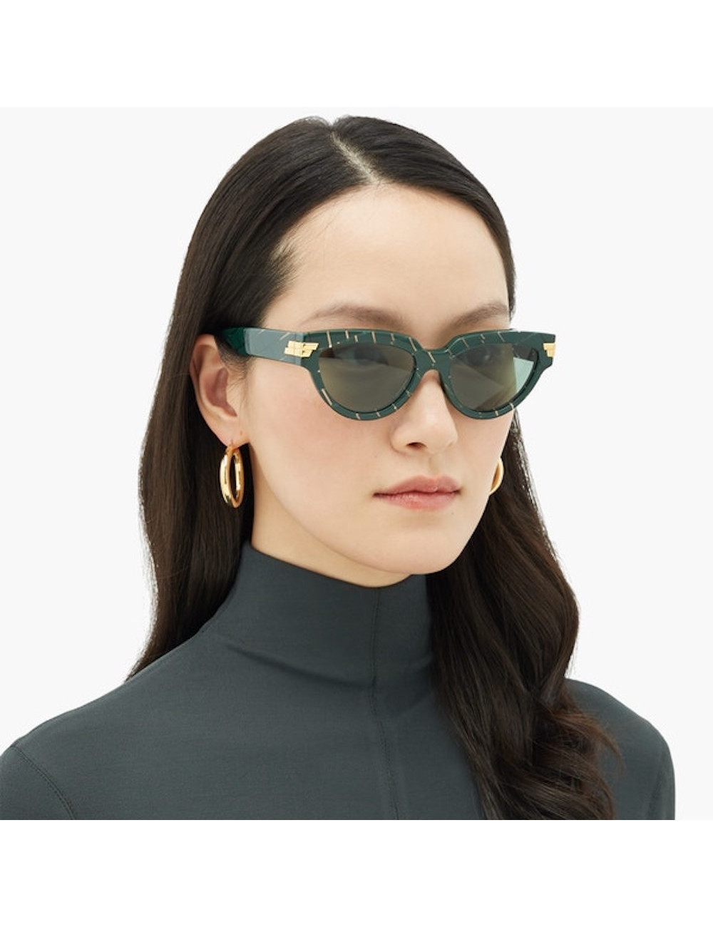 Bottega Veneta Women's BV1035S Cat Eye Sunglasses