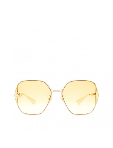 Gucci Logo GG0818SA 004 women squared metal sunglasses - Otticamauro.biz