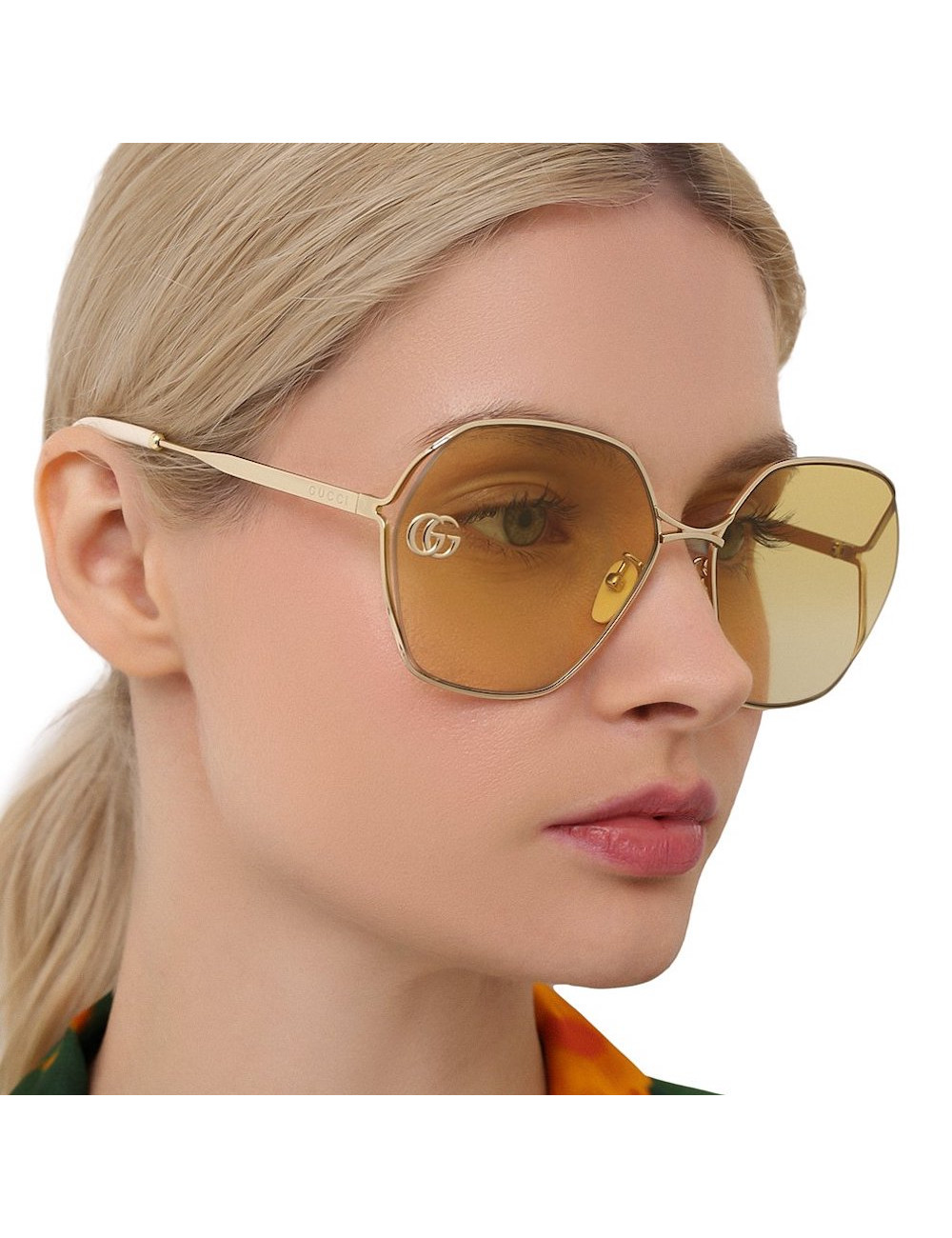 Gucci Logo GG0818SA 004 Occhiali da sole donna in metallo - Otticamauro.biz