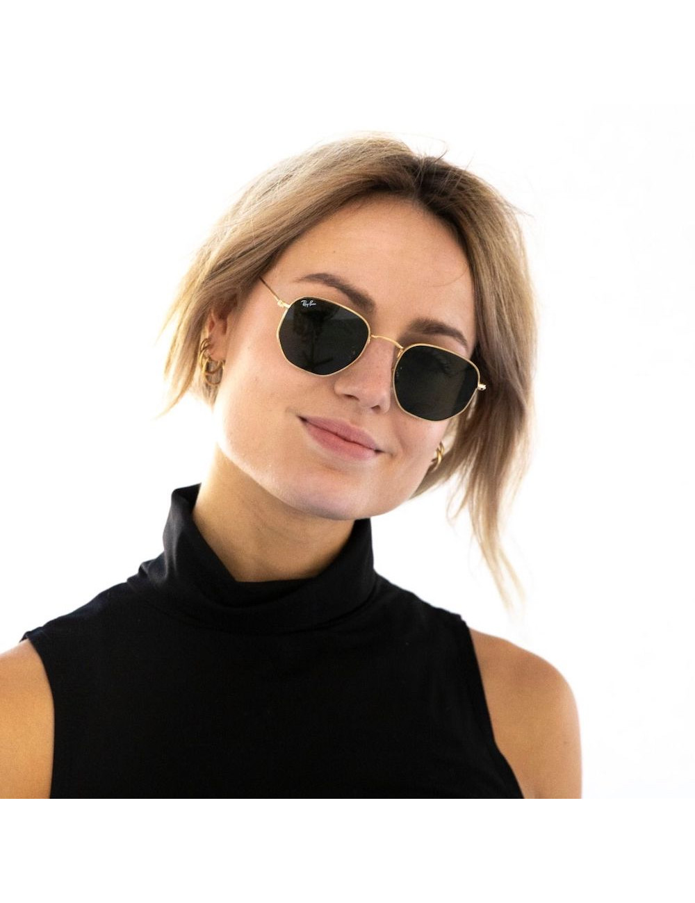 Occhiali Da Sole Unisex RUNHUIS Modello Esagonale Rettangolare E Quadrato - Montatura In Metallo Stile Vintage Punk Con Lenti UV400