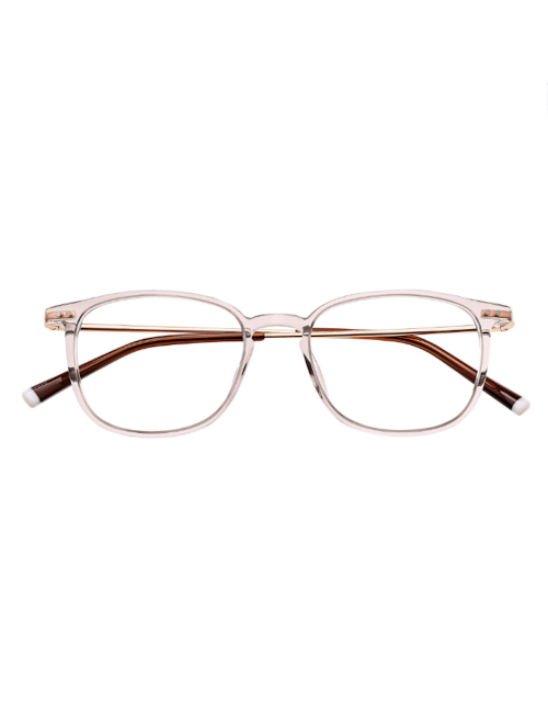 Humphrey's eyewear 581065 50 transparent pink acetate square eyeglasses