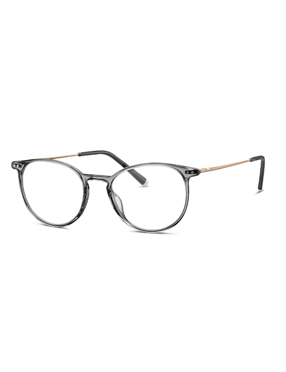 Humphrey's eyewear 581066 30 occhiali da vista rotondi in acetato grigio trasparente