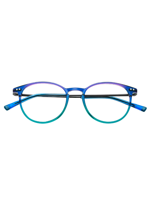 Humphrey's eyewear 581066 79 transparent blue acetate round eyeglasses