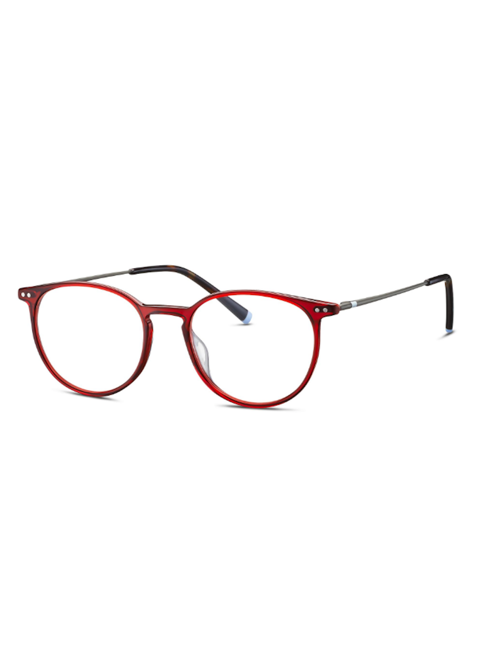 Humphrey's eyewear 581066 50 transparent red acetate round eyeglasses