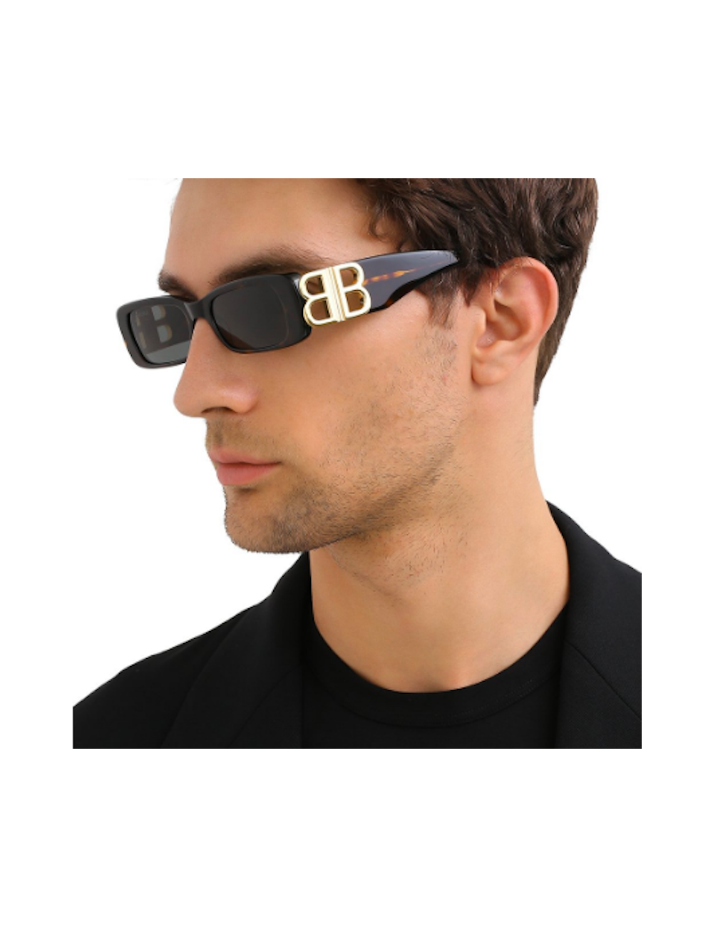 Balenciaga Eyewear Visor SkiStyle Sunglasses  Black for Men