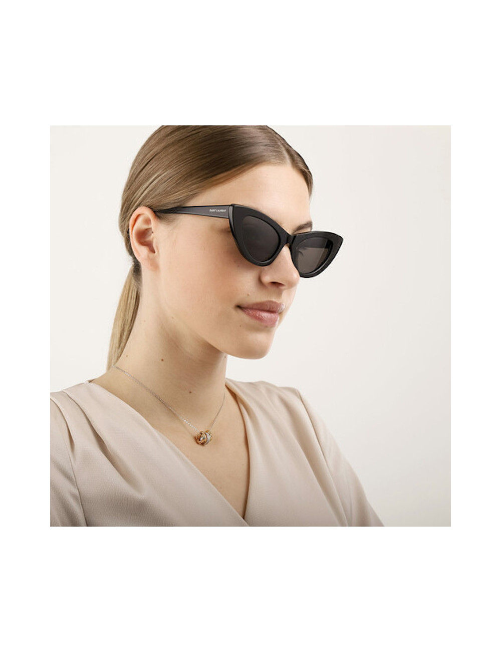 Saint Laurent SL 213 LILY 001 Occhiali sole donna cat eye - Ottica Mauro