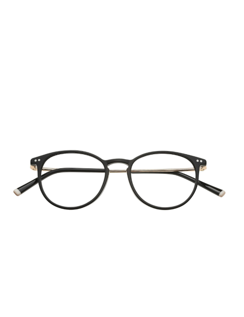 Humphrey's eyewear 581066 32 round black acetate eyeglasses