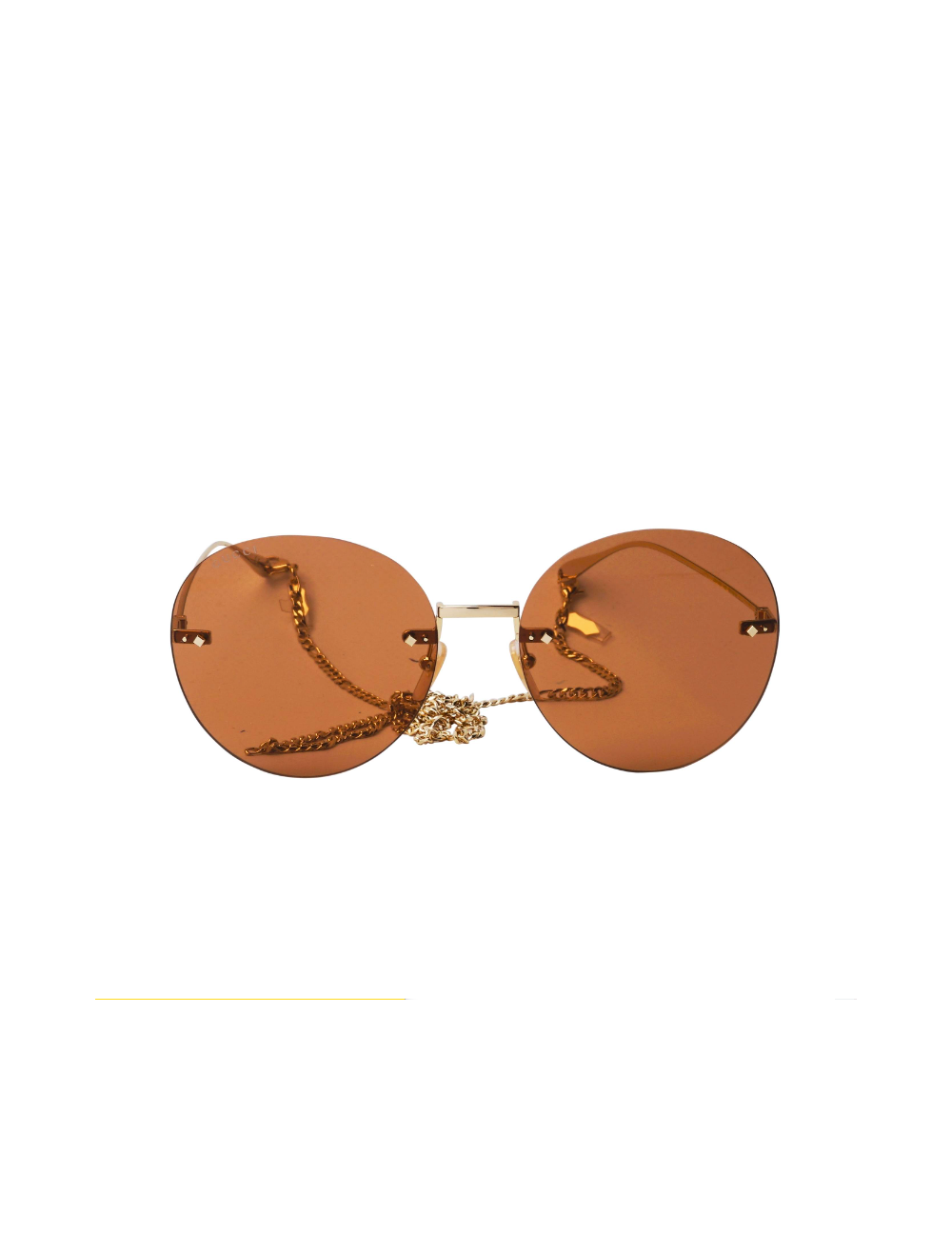 Gucci round deals rimless sunglasses