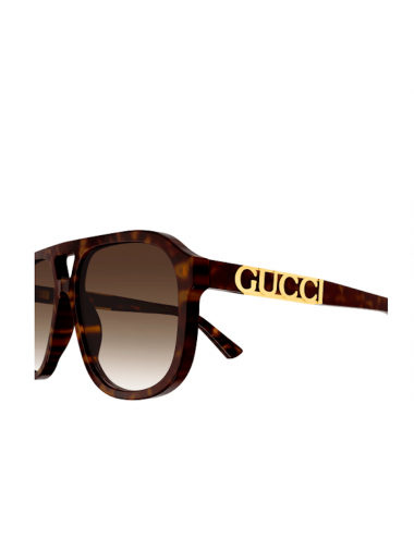 Gucci GG1188S Black Gold Aviator Sunglasses