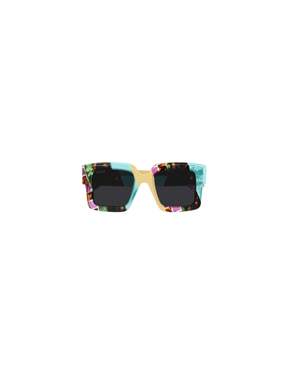 Gucci - Acetate Square Sunglasses with Glitter - Rainbow Glitter