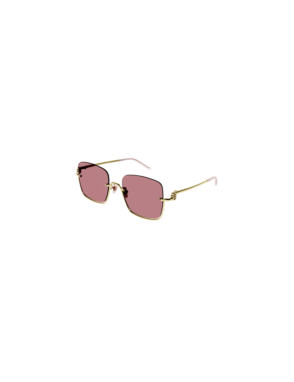 GUCCI, Logo Mirror Lens Metal Half Frame Sunglasses, Women